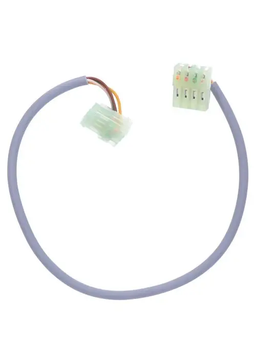 Kabel mit zwei Steckeranschlüssen, dünnen Drähten in verschiedenen Farben, geeignet für elektrische Verbindungen im Bereich von Judo Ersatzteilen.